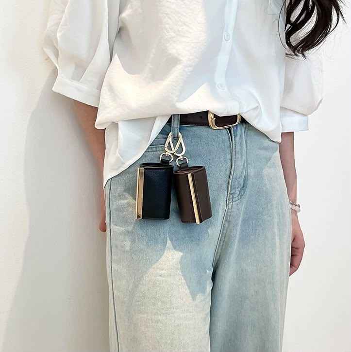 Nylon Shoulder Handbag With Key-Ring