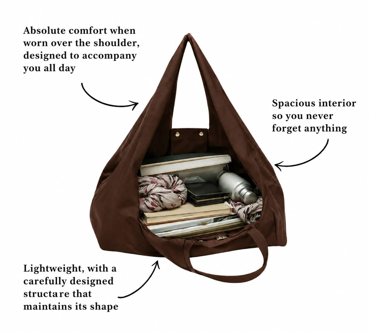 Nylon Shoulder Handbag With Key-Ring