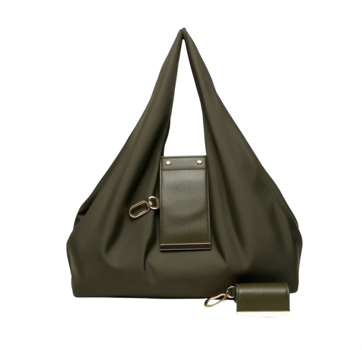 Nylon Shoulder Handbag With Key-Ring