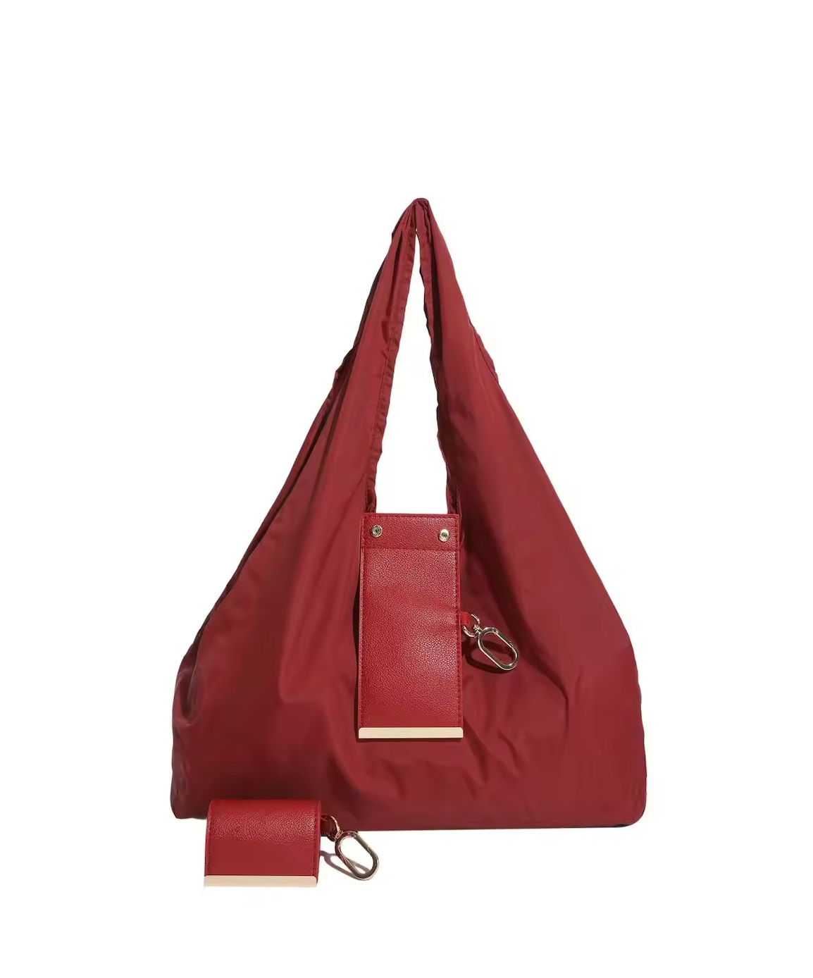 Nylon Shoulder Handbag With Key-Ring